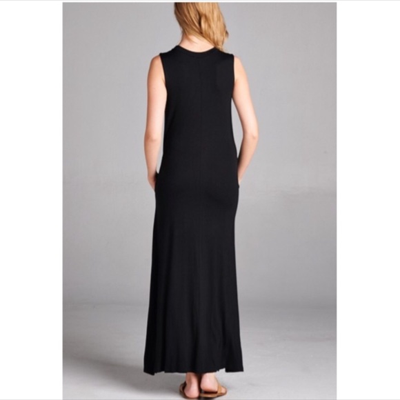 🔥💥Womens Comfy Maxi Dress Pockets Side Splits - Picture 3 of 3